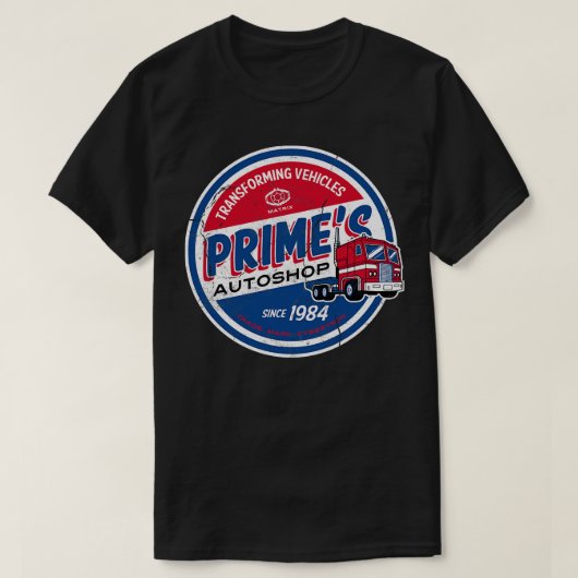 Primes Autoshop T-shirt (Design voorkant)