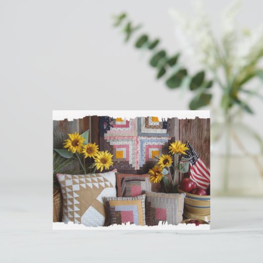 Primitief Amerikaans Antiek Briefkaart (Staand voorkant)