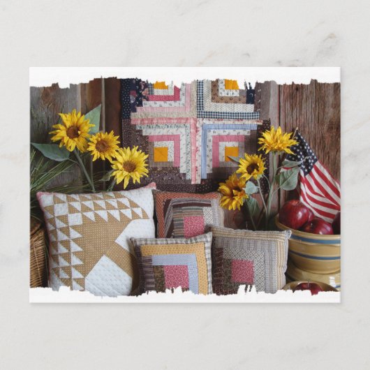 Primitief Amerikaans Antiek Briefkaart (Voorkant)