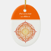 Primitief art-Sun custom ornament (Voorkant)