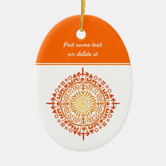 Primitief art-Sun custom ornament (Voorkant)