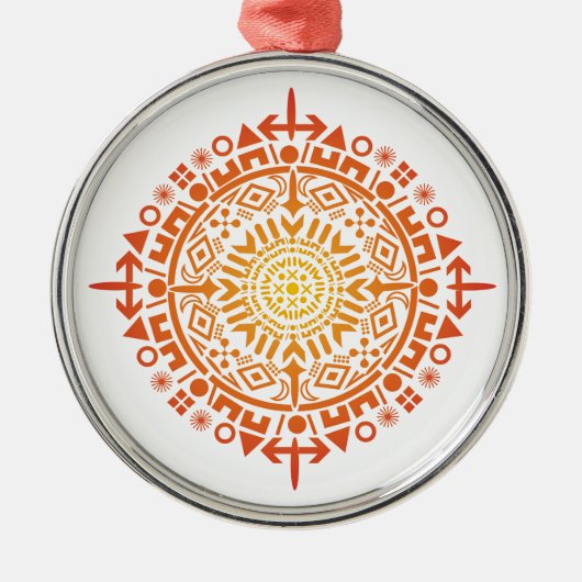 Primitief art-Sun custom ornament (Voorkant)