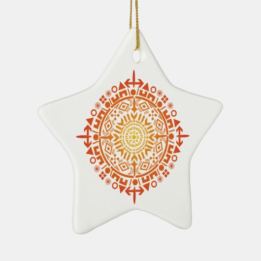 Primitief art-Sun custom ornament (Rechts)