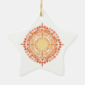 Primitief art-Sun custom ornament (Voorkant)