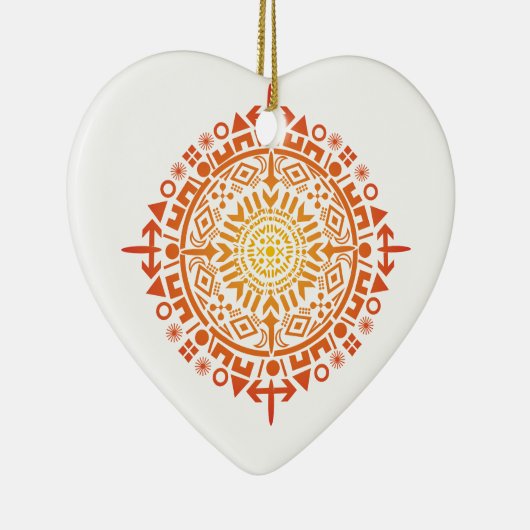 Primitief art-Sun custom ornament (Rechts)