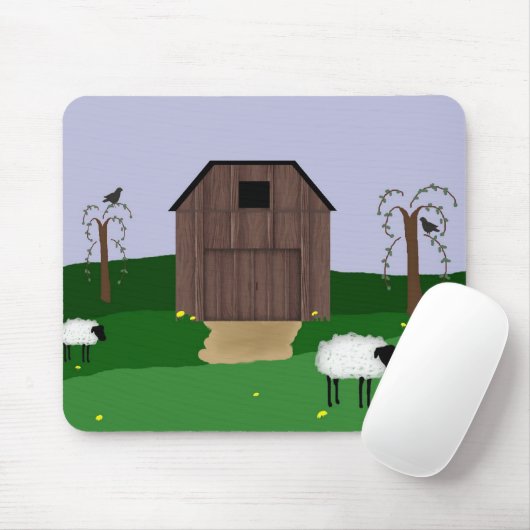 Primitief Barn Mousepad Muismat (Met muis)