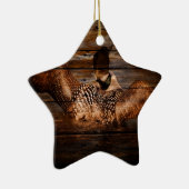 Primitief Barn wood Western Land watervogel Keramisch Ornament (Rechts)