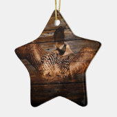 Primitief Barn wood Western Land watervogel Keramisch Ornament (Links)