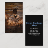 Primitief Barn wood Western Land watervogel Visitekaartje (Voorkant / Achterkant)