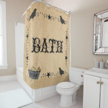 Primitief baydouchergordijn