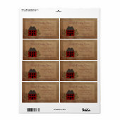 Primitief bedrijfslabel etiket (Full Sheet)