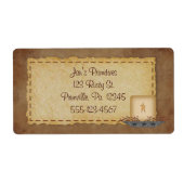 Primitief bedrijfslabel kaarsenlabel etiket (Voorkant)