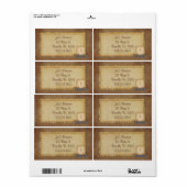 Primitief bedrijfslabel kaarsenlabel etiket (Full Sheet)