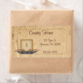 Primitief bedrijfslabel kaarsenlabel etiket (Insitu)