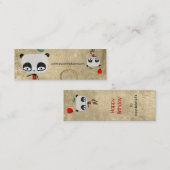 Primitief beer vogelfeest op Panda Mini Visitekaartje (Voorkant / Achterkant)
