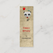 Primitief beer vogelfeest op Panda Mini Visitekaartje (Achterkant)