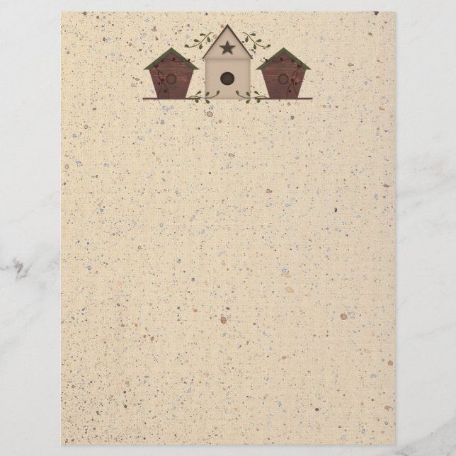 Primitief Birdhouses Letterhead (Voorkant)