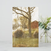 Primitief Boerderij rode kool bij landbomen in de Briefpapier (Staand voorkant)