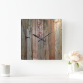 primitief boerderijhout western vierkante klok (Huis)