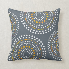 Primitief Boho Mosaic Pattern Gold Grey Kussen