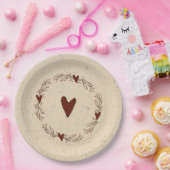 Primitief Bord hartenpapier (Feest)