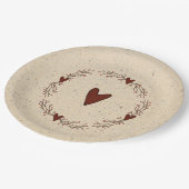 Primitief Bord hartenpapier (Gekanteld)