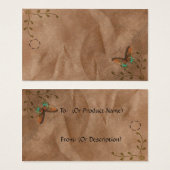 Primitief Butterfly Hang Label Visitekaartje (Voorkant /achterkant)