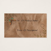 Primitief Butterfly Hang Label Visitekaartje (Achterkant)