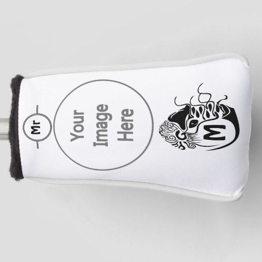 Primitief Chambered Nautilus Monogram Golfheadcover (Voorkant)