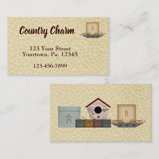 Primitief Collectie Visitekaartje (Voorkant / Achterkant)