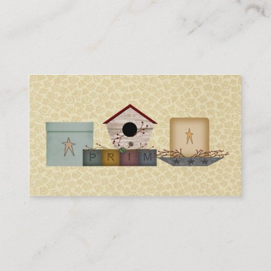 Primitief Collectie Visitekaartje (Achterkant)