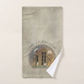 Primitief Country Design Live Laugh Love Bad Handdoek (Handdoek)