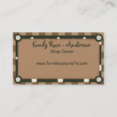 Primitief/Country Rooster Visitekaartje (Achterkant)