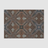 Primitief cowboy western land met gelooid leder tissuepapier (Voorkant)