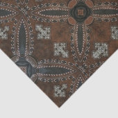 Primitief cowboy western land met gelooid leder tissuepapier (Detail)