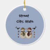 Primitief - Eerste Kerstmis in ons nieuwe thuis Keramisch Ornament (Achterkant)