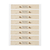 Primitief etiket kaarsen met wieltjes adreslabel wikkel (Vel)