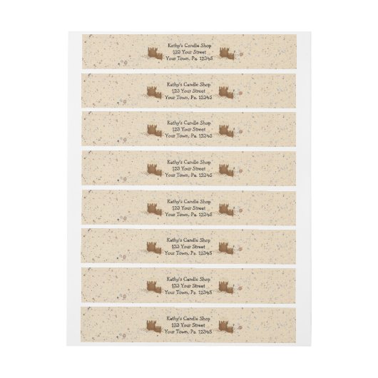 Primitief etiket kaarsen met wieltjes adreslabel wikkel (Vel)