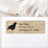 Primitief etiket met kraaiadres (Insitu)