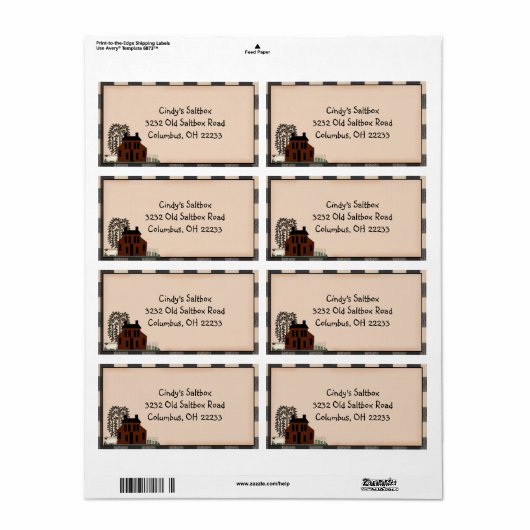 Primitief etiket op doos (Full Sheet)