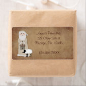 Primitief etiket van de Kerstman (Insitu)