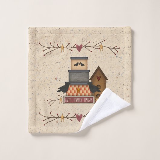 Primitief Geloof Familie Vrienden Handdoek Set (Wasdoekje)