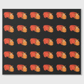 Primitief gemaakt Hippo-overlooppapier Cadeaupapier (Vlak)