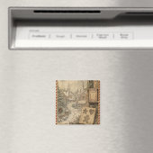 Primitief Gemberkoekdorp Magneet (Insitu (Vaatwasser))