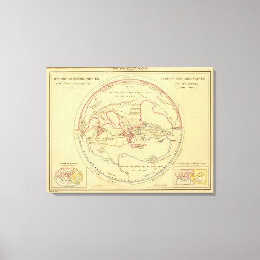 Primitief geografische gebied van de Grecs Canvas Afdruk (Voorkant)