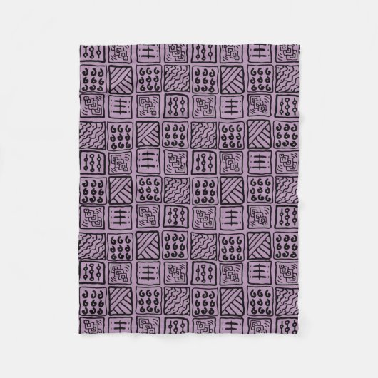 Primitief geometrische vlooien fleece deken (Voorkant)