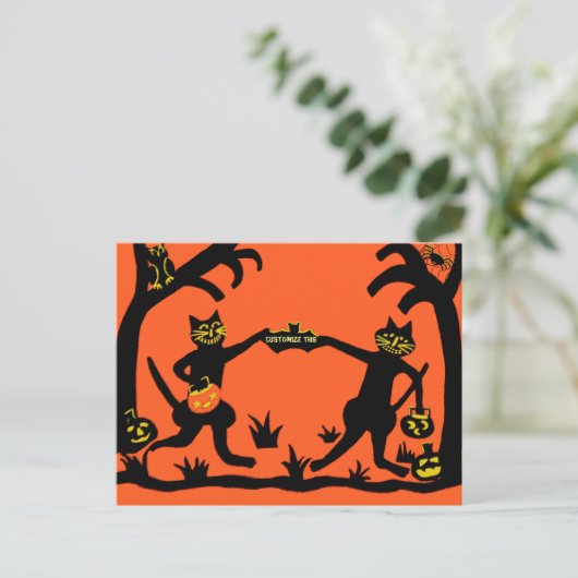 Primitief Halloween briefkaart (Staand voorkant)