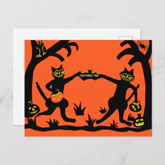 Primitief Halloween briefkaart (Voorkant / Achterkant)