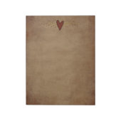 Primitief hart groot Notitieblok (Linkerzijde)