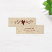 Primitief hart Skinny Hang Label Mini Visitekaartjes (Bureau)